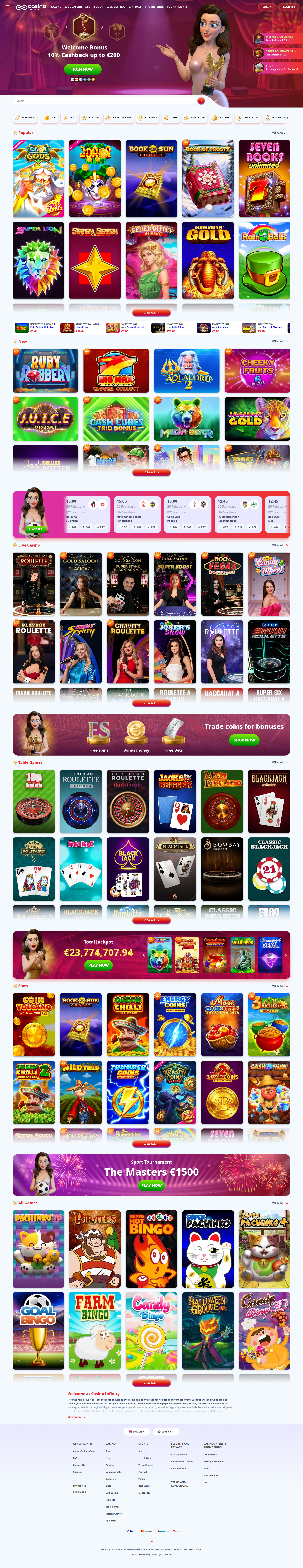 Casino Infinity mobile